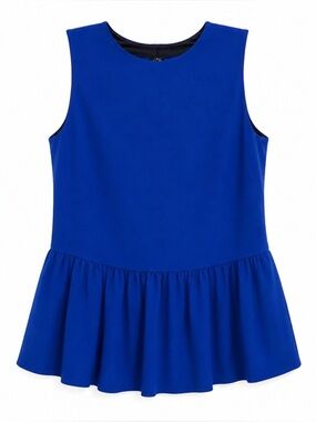 Zara Sleeveless Peplum Tunic in Cobalt Blue